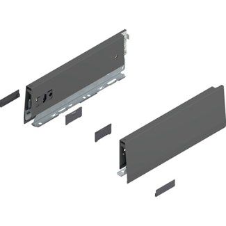 Blum MERIVOBOX zijkant M-hoogte, R+L, 270mm Kleur: orion grijs