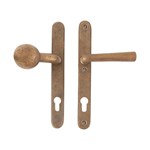 Dauby veiligheidsbeslag knop/kruk - Pure TOP + PH1925+ - ruw brons - profielcilinder 92 mm