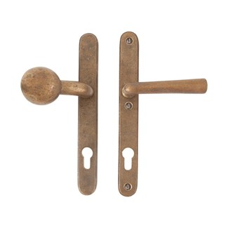 Dauby veiligheidsbeslag knop/kruk - Pure TOP + PH1925+ - ruw brons - profielcilinder 92 mm