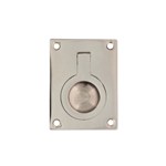 Intersteel luikring - rechthoekig - 65x49 mm - nikkel