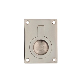 Intersteel luikring - rechthoekig - 65x49 mm - nikkel