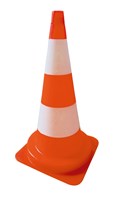 Ivana verkeerskegel - PVC oranje / wit - 46 cm hoog