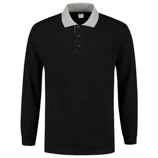 Tricorp polosweater contrast - Casual - 301006 - zwart/grijs - maat 4XL