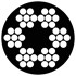 DX staalkabel 6x7+1TWK - PVC ommanteld transparant 4mm - haspel a 50 meter