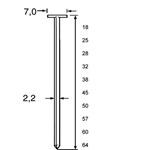 Dutack T-nagels TN22 50 mm [1.000] CRvs