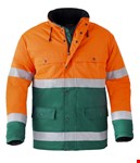 HAVEP korte parka -  High Visibility - 4133 - groen/fluor oranje - maat XL