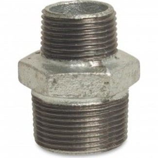 Zeskant Verloopnippel - Fig.245 - Staal verzinkt - buiten/buiten - 1.1/4" x 1/2"