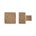 Dauby meubelknop - Pure PQ-45 - ruw brons - 45 mm