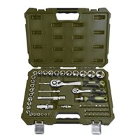 XHANDER 1/4" 1/2" dopsleutelset met ratel 55-delig