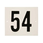 Besbo huisnummerplaat - Nr. 54 - aluminium