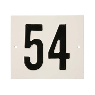 Besbo huisnummerplaat - Nr. 54 - aluminium