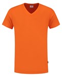 Tricorp T-shirt V-hals fitted - Casual - 101005 - oranje - maat XXL
