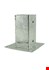Gebr. Bodegraven paalhouder - op plaat - 71 x 71 x 150 mm - verzinkt