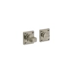 Intersteel toilet-/badkamersluiting met vierkant rozet - 37x37 mm - mat nikkel