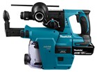 Makita accu combihamer - DHR243RTJW - SDS-Plus - 18V - 2x5.0 Ah accu en snellader - 2 boorkoppen -  in Mbox met stofafzuigunit