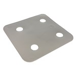 Gebr. Bodegraven drukplaten - zonder sleuf - 1 mm - kunststof - transparant - 480 st