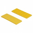 Kowo kunststof raster glasblokjes (100x) - 22x4mm - geel