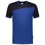Tricorp 102006 T-shirt bicolor Naden - koningsblauw/marine blauw - maat S