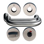 Hoppe deurkruk met wc-rozet - Sertos E138 - RVS