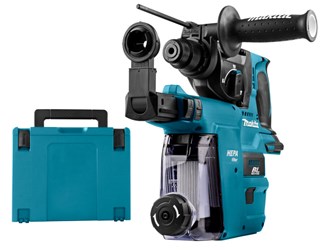 Makita accu combihamer - DHR242ZJW - SDS-Plus - 18V - excl. accu en lader - in Mbox met stofafzuigunit
