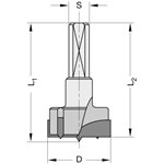 JSO-TR cilinderkopboor - 35mm l=57 hm10 t.b.v Blum mach - 30300-5-35057
