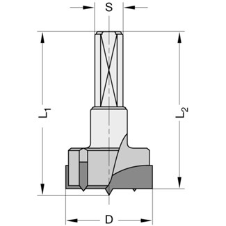 JSO-TR cilinderkopboor - 35mm l=57 hm10 t.b.v Blum mach - 30300-5-35057