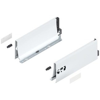 Blum ladezijkant set R+L voor TANDEMBOX Antaro  Hoogte K, incl. afdekkappen  NL: 300 mm  Kleur: Zijdewit