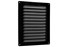 Nedco schoepenrooster - rechthoekig - 200x250mm - zwart - aluminium