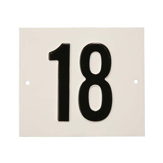 Besbo huisnummerplaat - Nr. 18 - aluminium