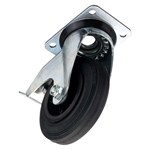 Protempo zwenkwiel 100 mm rubber met rem