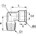 Legris - schroefkoppeling - haaks - 1/2" - BSPP/BSPT - 0913 00 21