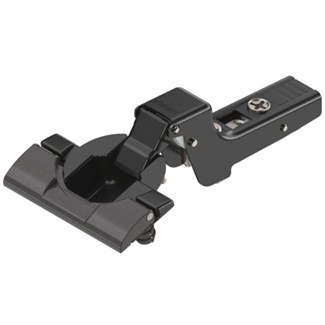 blum CLIP top 110° scharnier zonder veer voor inliggende aanslag en stalen INSERTA top Kleur: onyx zwart