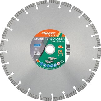 Clipper diamantschijf - 125 x 12 x 2.2 x 22.2 - Granit Turbo Laser
