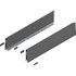 Blum MERIVOBOX zijkant K-hoogte, R+L, 600mm Kleur: orion grijs