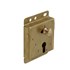Nemef messing opleg dagschootslot - doornmaat 43 mm - 1640K/5 - voor PC - knop binnen - draairichting 2 = DIN Rs