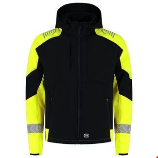 Tricorp Softshell Capuchon Reflective Redefined 406111 Black/Yellow - maat XS
