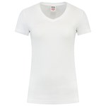 Tricorp dames T-shirt V-hals 190 grams - Casual - 101008 - wit - maat L
