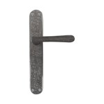 Dauby deurkruk op schild - Pure PHL"L+L" / P40 - ruw metaal - blind