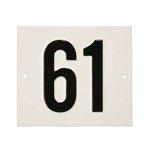 Besbo huisnummerplaat - Nr. 61 - aluminium