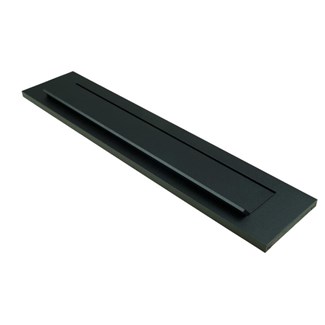 AMI briefplaat TA - valklep met veer - 340x73mm - zwart - 739605