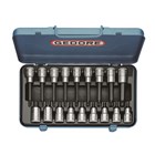 GEDORE dopsleutel-schroevendraaierset - 1/2" - T20-60 - in stalen cassette - 18-delig