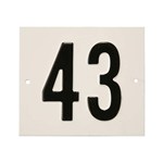 Besbo huisnummerplaat - Nr. 43 - aluminium