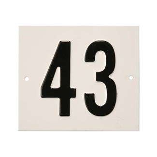 Besbo huisnummerplaat - Nr. 43 - aluminium