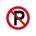 Brady verbodsticker225 rond10 Parkeren verboden 250051