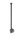 Dauby toiletrolhouder enkel - Pure Plus - ruw metaal - 350 mm - links