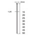 Dutack minibrads - SKN12 - 20 mm - 5000 st - CRvs
