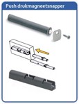 Push drukmagneet snapper 40mm+ plaatje 4 delig