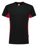 Tricorp 102004 T-Shirt Bicolor zwart/rood - maat S
