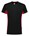 Tricorp 102004 T-Shirt Bicolor zwart/rood - maat S