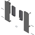 Blum Fronthouder R+L MERIVOBOX Binnenlade E met reling inclusief afdekkappen en toebehoren Kleur: orion grijs